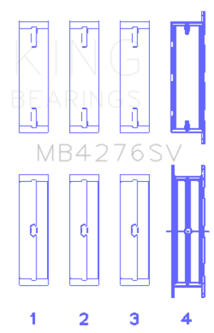 Land Rover Discovery Engine Crankshaft Main Bearings - King Engine Bearings - Sputter Replacement - `04-`09